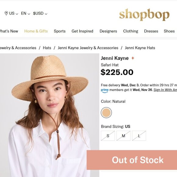 Jenni Kayne Safari Hat Woven Natural Straw Tan Rancher Beach Vacation SMALL Sun - Picture 4 of 10